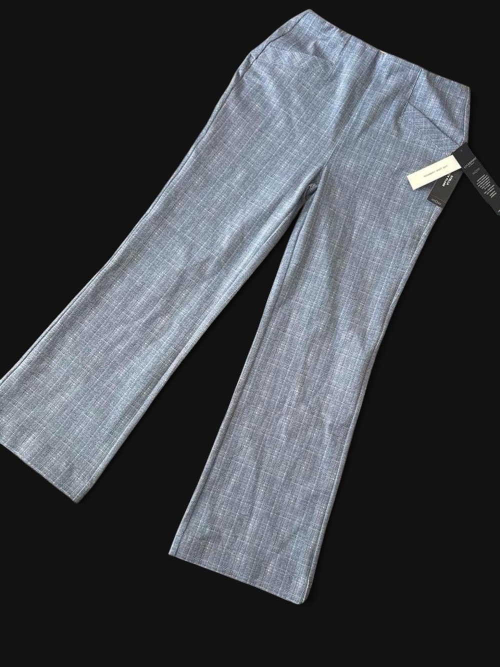 Liverpool blue Wide-Leg Plaid Dress Pants - Women's